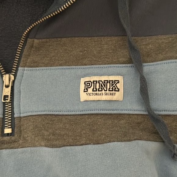 PINK / Women's Half-Zip Sweatshirt - Picture 6 of 6